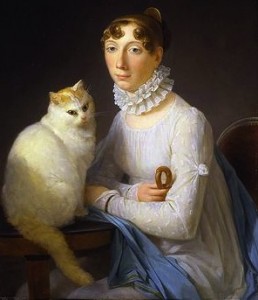 La dame avec son chat, Marguerite Gérard
