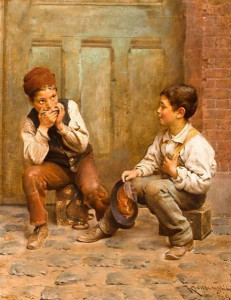 Karl_Witkowski_-_Shoeshine_Boys,_1889