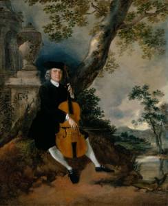 Rev. John Chafy Playing the Violoncello in a Landscape circa 1750-2 by Thomas Gainsborough 1727-1788