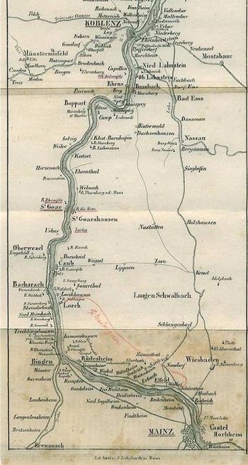 A Map of the Rhine, 1832