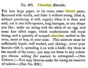 chocolate biscuit 1829 the Italian confectioner