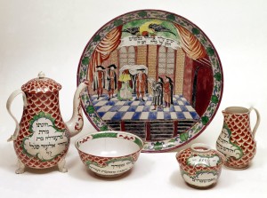 Staffordshire coffee service, given as a wedding gift, 1769. Image via the Jewish Museum.
