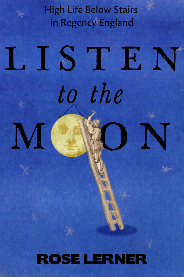 a man on a ladder hangs the moon, which takes the place of one "O" in "Moon"
