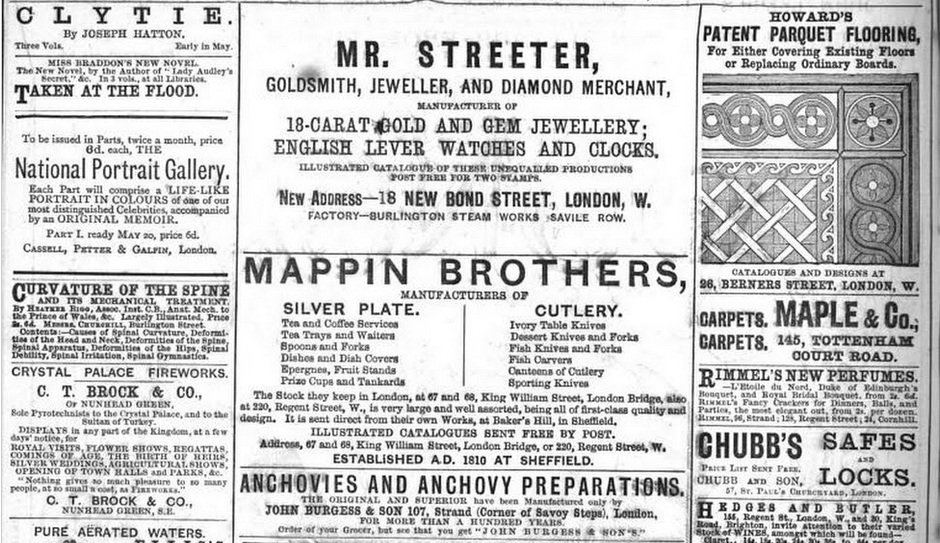Ads in PUNCH, the Victorian magazine