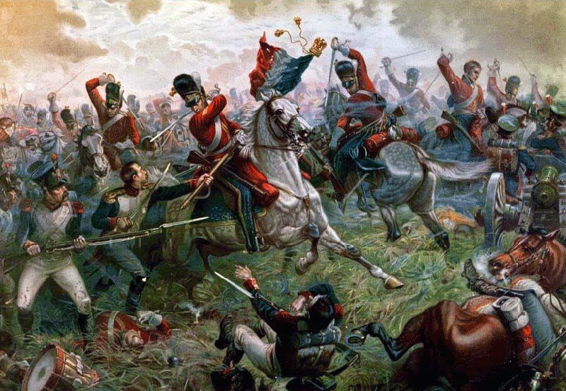 Painting of the Battle of Waterloo by artist William Holmes Sullivan